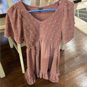 Women's Mauve Textured Dress